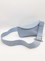 Alexander Mcqueen Light Blue Leather T-bar Sling Crossbody Bag Eb0326exzde