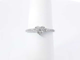 0.25 Cttw Diamond & 14k White Gold Heart Ring 1.8 Grams Size 6.25 Fw0926lpzdu
