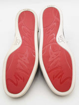 Christian Louboutin Junior Louis Black Leather Sneakers Size 41 Eb0925lorsa