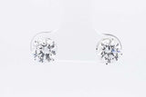 2.0cttw Lab Grown Diamond Stud Screwback Earrings 14k White Gold 1.1g Eb326wcrsa