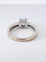 0.60 Cttw Diamond & 14k White Gold Engagement Ring 3.3g Size 6 Fw1124wrxdu