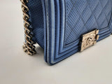 Chanel Small Boy Bag Blue Shoulder Bag Aa0425lwzxsa