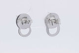 1.5cttw Diamond Stud Earrings In 14k White Gold 2.5 Grams Eb0326oxxzsa