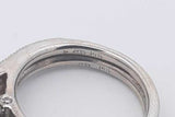 1.1cttw Diamond Ring In 14k White Gold 6.1 Grams Size 5.5 Eb0425srxsa