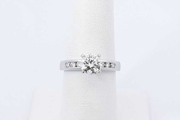 0.75ctw Round Center Diamond Ring 14k White Gold 3.5 Grams Size 7 Eb1025lxxzdu