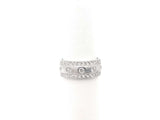 1.09 Ctw Lab Grown Round Diamond Ring Set In Silver 6.8 Grams Size 7 Vc1125wzmia