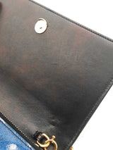 Yves Saint Laurent Blue Glitter Patent Leather Kate Tassel Crossbody Eb0226wrxsa