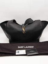 Yves Saint Laurent Black Grained Deerskin Le 5 A 7 Bea Tote Bag Eb0326cxzsa
