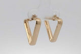 18k Yellow Gold Triangle Hoop Earrings 1.6 Grams Eb0926lorsa