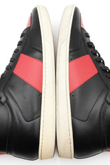 Yves Saint Laurent Sl/10h Court Classic Sneakers  Black & Red Sz 10.5 Fw0126crdu