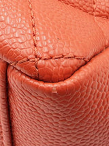 Chanel Vertical Grand Shopper Tote In Orange Quilted Caviar Leather Fw0126lrzxdu