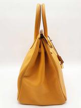 Hermes Birkin 35 Jaune Yellow Epsom Gold Hardware Handbag Do0723spxzde
