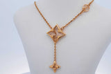 Louis Vuitton Gold Tone Lv Flowergram Necklace 18 Inch Eb0926wxzde