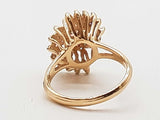 0.44 Cttw Diamonds 14k Yellow Gold 4.6g Hurricane Ring Size 6.75 Do0326lsxde