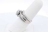 0.98cttw Diamond Wedding Set In 14k White Gold 8.1 Grams Size 6.5 Eb0826ixzde