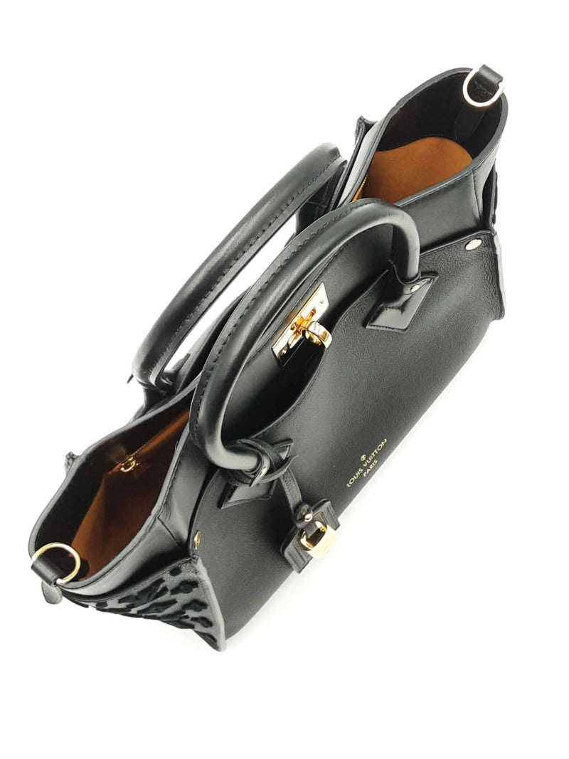 Louis Vuitton On My Side Mm Black Leather Tote Bag Fw0525lczxdu
