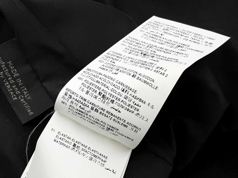 Gianni Versace Black Nylon Bomber Jacket Size Italian 54 Do1025orxde