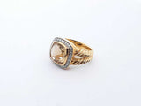 18k Yg 13.5g Synthetic Citrine Diamond Ring Size 8 Lh1223srzde