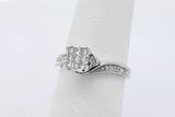 0.54cttw Diamond Ring In 10k White Gold 2.3 Grams Size 6 Eb0726lpxsa