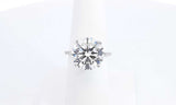 18k White Gold 8.11ctw Lab Grown Diamond Ring Size 6.75 Eb0524wcrxdu