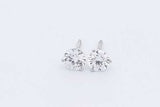 1.0cttw Lab Grown Diamond Stud Screwback Earrings 14k White Gold 0.8g Eb326orxdu