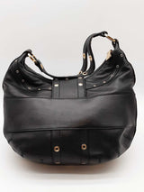 Versace Biker Black Leather Shoulder Bag Eb0826crxde