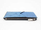 Louis Vuitton Taigarama Coin & Card Holder In Denim Blue Monogram Coated Canvas & Taiga Leather Fw0826oxzdu