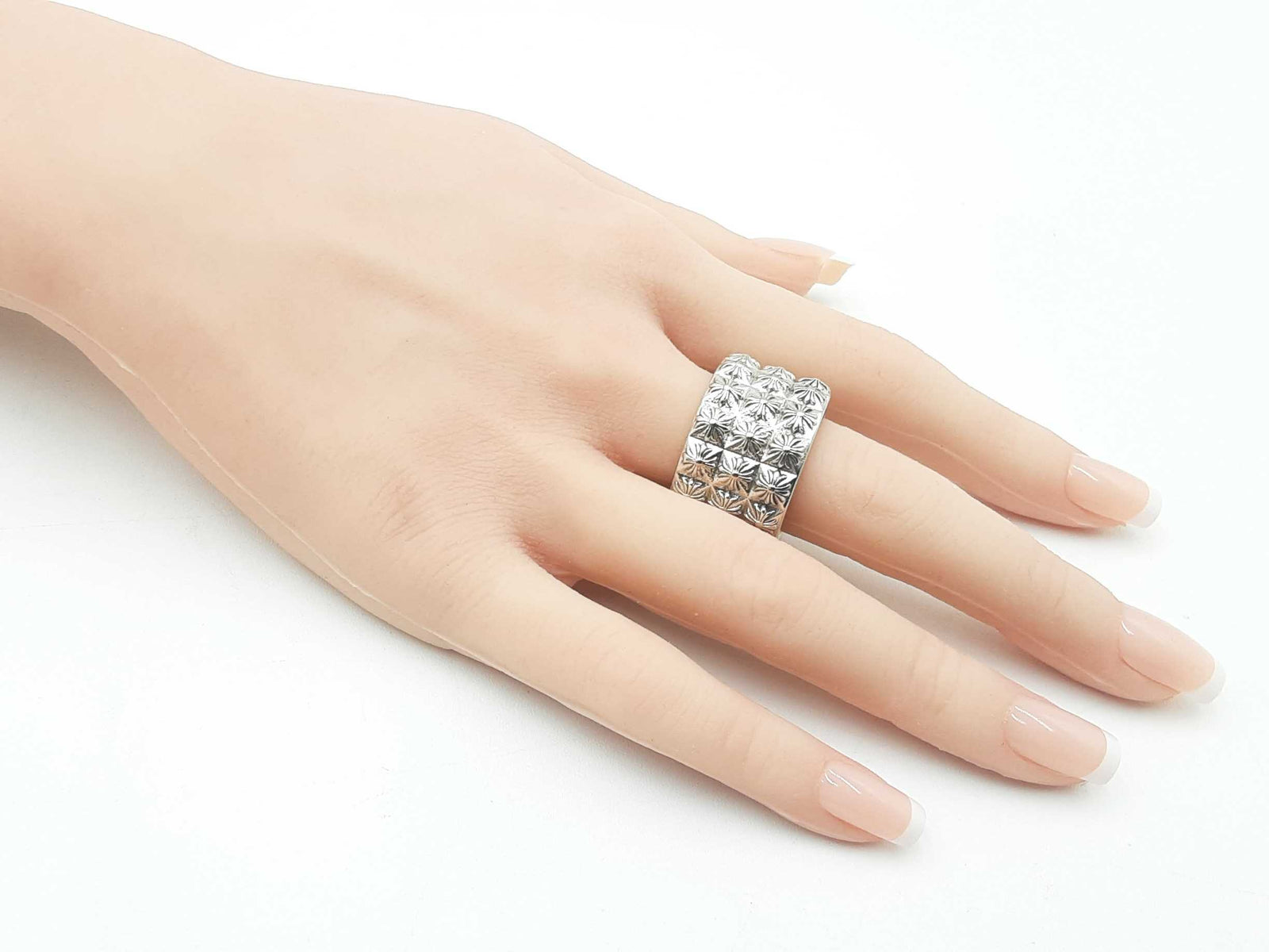 Chrome Hearts Pete Punk Triple Stack Ring In Silver 32.5g Size