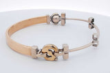 14k White & Yellow Gold Hinged Bangle Bracelet 20.3 Grams Eb0726loxzdu