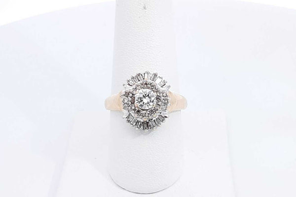 1.59ctw Diamond Ring In 14k Yellow Gold 5.1 Grams Size 8 Eb0125lloxsa