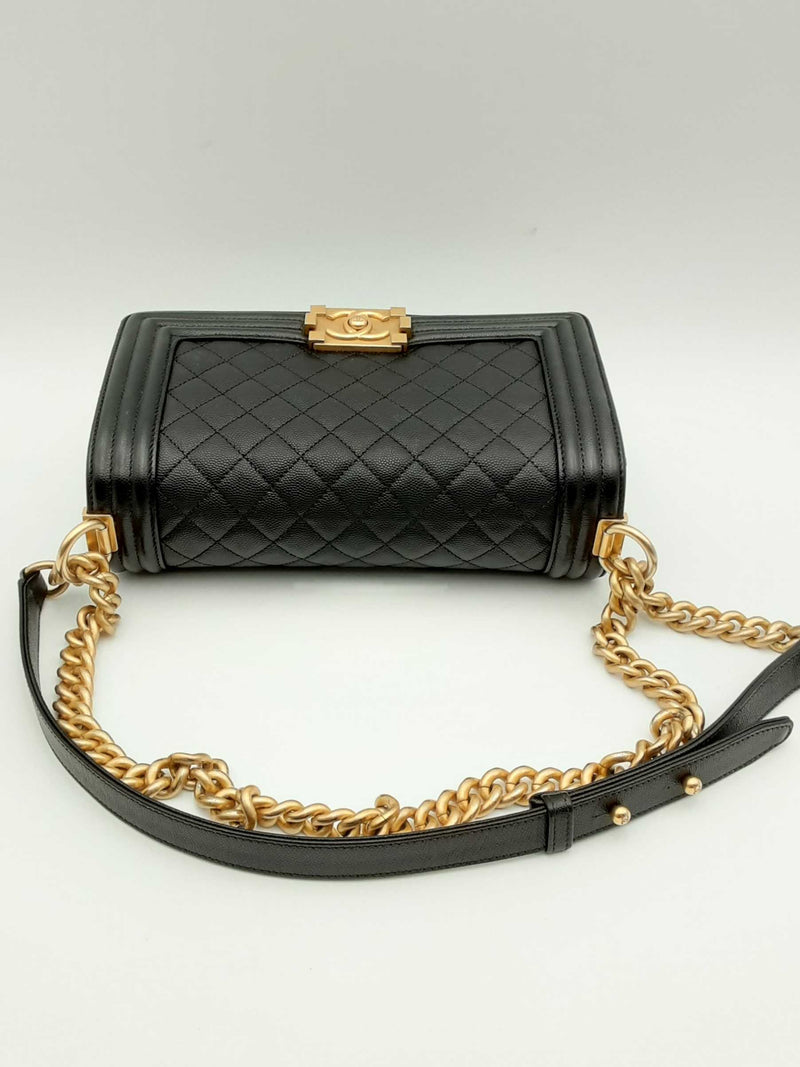 Chanel Quilted Black Leather Boy Shoulder Bag Eb0424wxxzsa