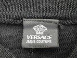 Versace Jeans Couture Black Knitted Mock Turtle Neck Sweater Do1025rxzde