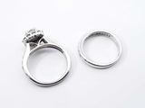 1.21 Cttw Diamond & 14k White Gold Halo Ring 5.2 Grams Size 3 Fw1025szxdu