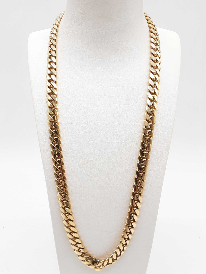 10k Yellow Gold 151.0g Solid Cuban Link Chain Necklace 24 In Do0824wpxzde