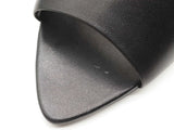 Yves Saint Laurent Ysl Black Leather Mule Heels Size Eu 39 Do0926crde