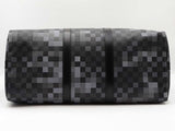 Louis Vuitton Keepall Bandoulière 50 In Damier Graphite Pixel Coated Canvas Fw0726ecrdu