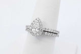 1.29cttw Diamond Wedding Set In 14k White Gold 5.5 Grams Size 7.5 Eb0626iwxdu