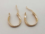 0.40 Cttw Diamonds 14k Yellow Gold 2.3g Hoop Clasp Back Earrings Do0625lexde