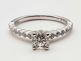 0.61 Cttw Natural Diamonds 18k White Gold Ring 2.5g Size 6.5 Do0625wrxde
