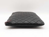 Chanel Large Cosmetic Case In Black Diamond-quilted Leather Fw1225prxdu