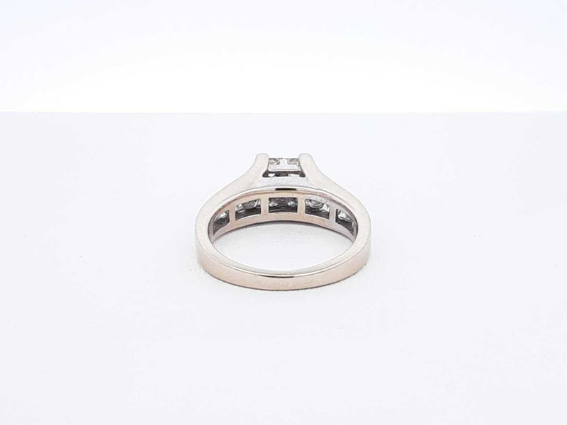 1.34 Cttw Diamond & 14k White Gold Engagement Ring 5.7 Grams Size 6 Fw1124wrxdu