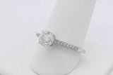 0.9ctw Round Diamond Ring In 14k White Gold 2.7 Grams Size 9 Eb0525sxzsa