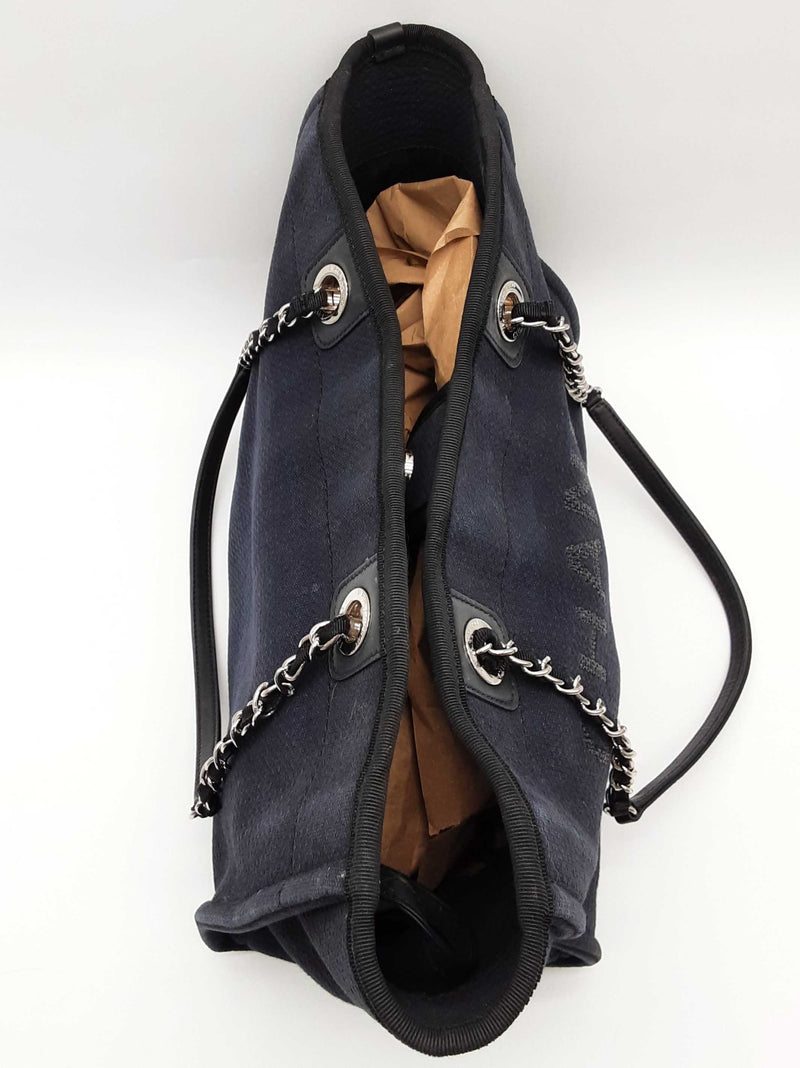 Chanel Deauville Black Shopping Tote Do0825lrxzde