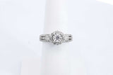 Approx. 0.4ctw Diamond Ring In 14k White Gold 3.3 Grams Size 6.5 Eb0824lrxdu