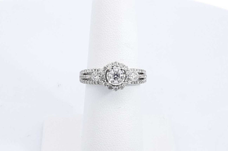 Approx. 0.4ctw Diamond Ring In 14k White Gold 3.3 Grams Size 6.5 Eb0824lrxdu