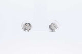 0.1cttw Princess Cut Diamond Stud Earrings In 14k White Gold 0.6 Grams Eb0626rxdu