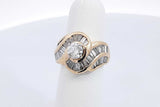 1.83ctw Diamond Ring In 14k Yellow Gold 8.2 Grams Size 5 Eb0325loxzsa