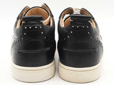 Christian Louboutin Junior Louis Black Leather Sneakers Size 41 Eb0925lorsa