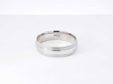 14k White Gold Double Milgrain Edge Wedding Band 5.1 Grams Size 11 Fw0326wcrdu