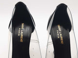 Saint Laurent Opyum Clear Pvc & Black Patent Leather Pumps Size 39 Eb0426oxzsa